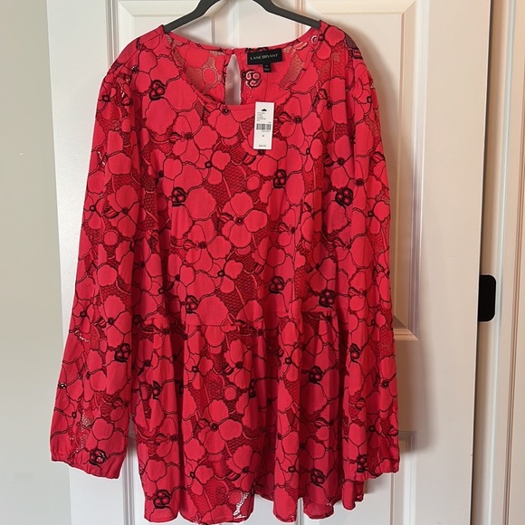 Lane Bryant Tops - Sheer flower blouse from Lane Bryant. Size 28